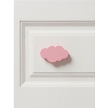 Baylin 3D Pembe Bulut Tasarımlı Dolap Çekmece Kulpu –Salon , Çocuk Odası Kulp