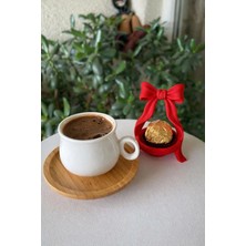 Nure Store 4'lü Coquette Fiyonk Tasarımlı Mini Kahve Yanı Sunumluk – Lokumluk & Çikolata Kasesi
