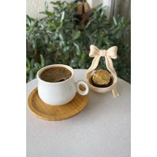 Nure Store 4'lü Coquette Fiyonk Tasarımlı Mini Kahve Yanı Sunumluk – Lokumluk & Çikolata Kasesi