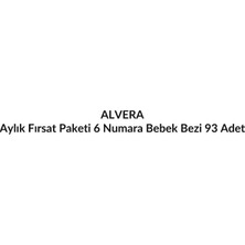 Alvera Aylık Fırsat Paketi 6 Numara Bebek Bezi 93 Adet