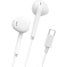Hype Store Linktech H36 Type-C Stereo Kulak Içi Kablolu Kulaklık Beyaz