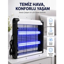 Timion Mey Ithalat® Elektrikli Uv LED Sinek Öldürücü Sessiz Çalışan Etkili Böcek Tuzağı