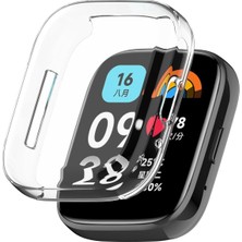 Hype Store Nanospace Xiaomi Watch 3 Active Ile Uyumlu Tam Koruma Silikon Kılıf Renkli Kasa (Şeffaf)