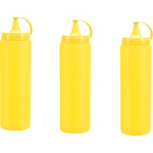 Elivora Mayonez Sos Şişesi - 1000ML Dev Boy Sarı 3 Adet
