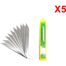 TKÇ Ko-80 Çelik Maket Bıçağı Falçata Ucu Yedeği 9mm 30 Derece Küçük 50'li