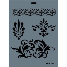 Elivora Rich New Seri N-118 Stencil 35X25 cm