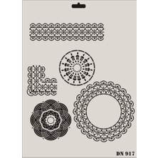 Elivora Rich Dantel Seri DN-917 Stencil 35X25 cm