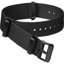 1001 18MM-20MM-22MM-24MM Paraşüt Kumaş Premıum Nato Saat Kordonu Kayışı N39XWDB-BLACK-8