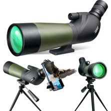 1001 20-60X60MM Su Geçirmez Darbeye Dayanıklı Spotting Kapsam Tripod ve Digiscoping Adaptörü Bak4 Pr