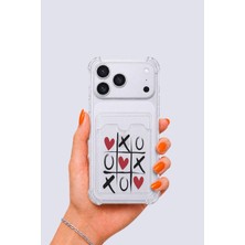 iPhone 17 Pro Max Kartlıklı Xoxo Desenli Kılıf Nemere