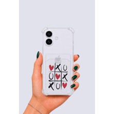 iPhone 16 Kartlıklı Xoxo Desenli Kılıf Nemere
