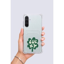 Samsung Galaxy A56 Kartlıklı Lucky Yonca Desenli Kılıf Nemere