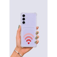 Samsung Galaxy S25 Fe Kartlıklı Aşk Sinyali Desenli Kılıf Nemere