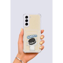 Samsung Galaxy S22 Kartlıklı Oreo Desenli Kılıf Nemere