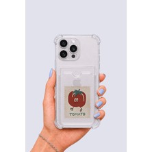iPhone 15 Pro Max Kartlıklı Tomato Desenli Kılıf Nemere