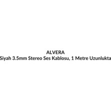 Alvera Siyah 3.5mm Stereo Ses Kablosu, 1 Metre Uzunlukta