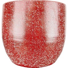 Bitki Tasarımı Ev Dekorasyon Aksesuar Bordo Granit Toprak Saksı Saksılık Salon Çiçeklik - 19 cm