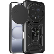 Nanospace Honor Magic 8 Pro Uyumlu Kılıf Kamera Korumalı Sürgülü Vega Yüzüklü Standlı Kılıf