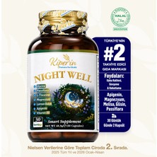Kiperin Night Well | Derin Uyku ve Rahatlama | Apigenin, Magnezyum, Melisa, Glisin, Passiflora | 60 Kapsül