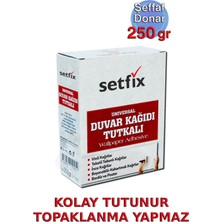 Setfix Toz Duvar Kağıdı Tutkalı, 250 gr / Selülozik, Şeffaf Donan Kağıt, Vinil ve Tekstil Duvar Kağıdı Yapıştırıcısı