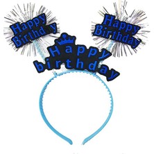 Skygo Happy Birthday Yazılı Püsküllü Neon Mi Renk Doğum Günü Tacı 22X19 cm