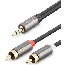 Skygo 3.5 mm To 2rca Kablo 2lıne Gold 1.5m Siyah HDX1067