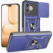 Nanospace Honor 600 Lite Uyumlu Kılıf Kamera Korumalı Sürgülü Vega Yüzüklü Standlı Kılıf
