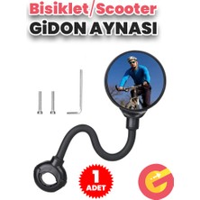 Güncel Çarşı 360 Ayarlanabilir Bisiklet Scooter Dikiz Aynası, Geniş Açılı Dışbükey Gidon Aynası, Dönebilen Güvenli Sürüş Aksesuarı