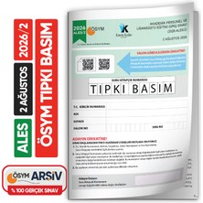 Karakutu Yayınları Ales 2026/2 Ösym Tıpkı Basım Çıkmış Soru Deneme Kitapçığı Video/pdf Çözümlü Türkiye Geneli