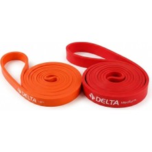 Delta 15-25 kg 2 Adet Direnç Bandı Barfiks Kas Güç Geliştirme Pilates Cross Training Power Band Seti