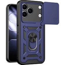 Nanospace Tecno Spark 50 4g Uyumlu Kılıf Kamera Korumalı Sürgülü Vega Yüzüklü Standlı Kılıf