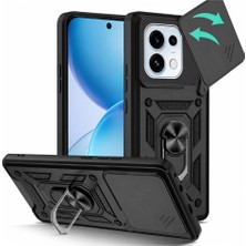 Nanospace Oppo Reno 16 Pro Uyumlu Kılıf Kamera Korumalı Sürgülü Vega Yüzüklü Standlı Kılıf