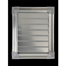 Panjur Dünyasi 65 x 70 Alüminyum Krom Eloksal Banyo Wc Havalandırma Panjuru