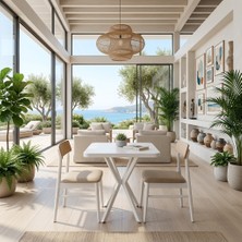 Hollka Mutfak Masası,cafe Masası ,balkon Masası, Bahçe Restoran Masası Yemek Masası 70X70
