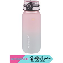 Uzspace 650ML Yeni Çift Renkli Sızdırmaz Bpa Içermez Kilitlenebilir Sızdırmaz Kapaklı El Askılı Motivasyonel Tritan Su Matarası Bpa Yok Koku Yok