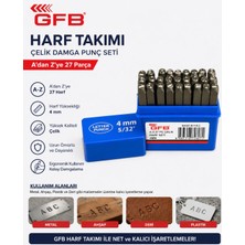 Gfb GFB6793 A-Z 27 Parça Çelik Harf Takımı 4 mm Çelik Harf Takım
