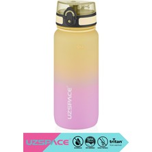 Uzspace 650ML Yeni Çift Renkli Sızdırmaz Bpa Içermez Kilitlenebilir Sızdırmaz Kapaklı El Askılı Motivasyonel Tritan Su Matarası Bpa Yok Koku Yok