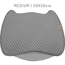 Cattie Taraklı Kum Toplayıcı Fonsiyonel Kedi Tuvaleti Önü Paspası Gri 50X50 cm