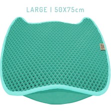 Cattie Taraklı Kum Toplayıcı Fonsiyonel Kedi Tuvaleti Önü Paspası Açık Mavi 50X75 cm
