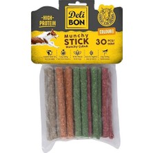 Delibon Deriden Munchy Renkli Kalın Çubuk Köpek Ödülü 30 Lu