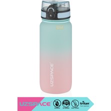 Uzspace 650ML Yeni Çift Renkli Sızdırmaz Bpa Içermez Kilitlenebilir Sızdırmaz Kapaklı El Askılı Motivasyonel Tritan Su Matarası Bpa Yok Koku Yok