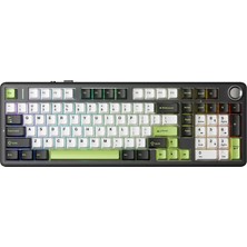 Aula F99 Pro 3 Modlu Rgb Hot Swap Mekanik Star Vector Switch Kablosuz Makrolu Klavye Yeşil