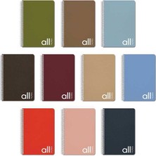 Colornote Papirüs All Notes 16X23 Spiralli Sert Kapak 100 Yaprak Kareli Defter AL164