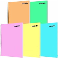 Mynote Spiralli Pp Kapak Defter A4 40 Yp.kareli Pastel Tonlar