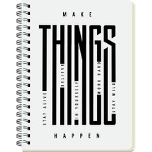 Deffter Just A5 Spiralli Sert Kapak Çizgili Defter Make Things
