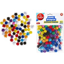 Bu-Bu Simli Ponpon 1cm 100LÜ BUBU-PON004
