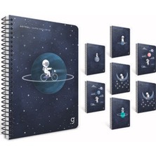 Gıpta Astral Spiralli Karton Kapak 17X24 80  Yaprak Kareli Defter 3-7407000-2011