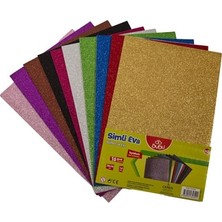 Bu-Bu 20X30CM Simli Yapışkanlı Eva 10 Renk BUBU-EV0038