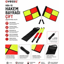 Avessa Hba-10 Hakem Bayrağı Çift - Dayanıklı Kumaş - Kaymaz Kauçuk Sap