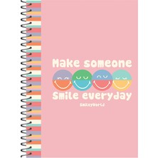 Mynote Smiley Digital Spiralli Pp Kapak A4 80 Yaprak Çizgili Defter SMDC-PP-A480-Ç